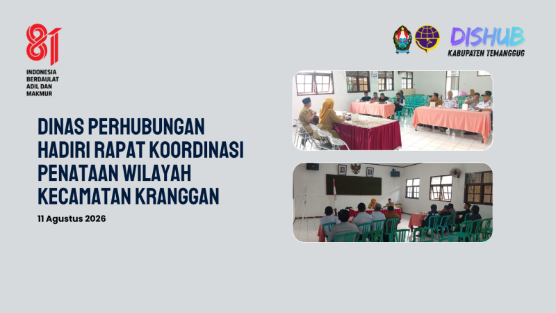 Dinas Perhubungan Hadiri Rapat Koordinasi Penataan Wilayah Kecamatan Kranggan